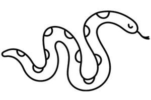 ▷ Dibujos de Serpientes para Colorear